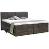 BOXSPRINGBETT 180/200 cm  in Schlammfarben  - Schlammfarben/Schwarz, Design, Kunststoff/Textil (180/200cm) - Hom`in