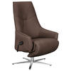 RELAXSESSEL in Leder Dunkelbraun  - Edelstahlfarben/Dunkelbraun, Design, Leder/Metall (70/120/88cm) - Himolla