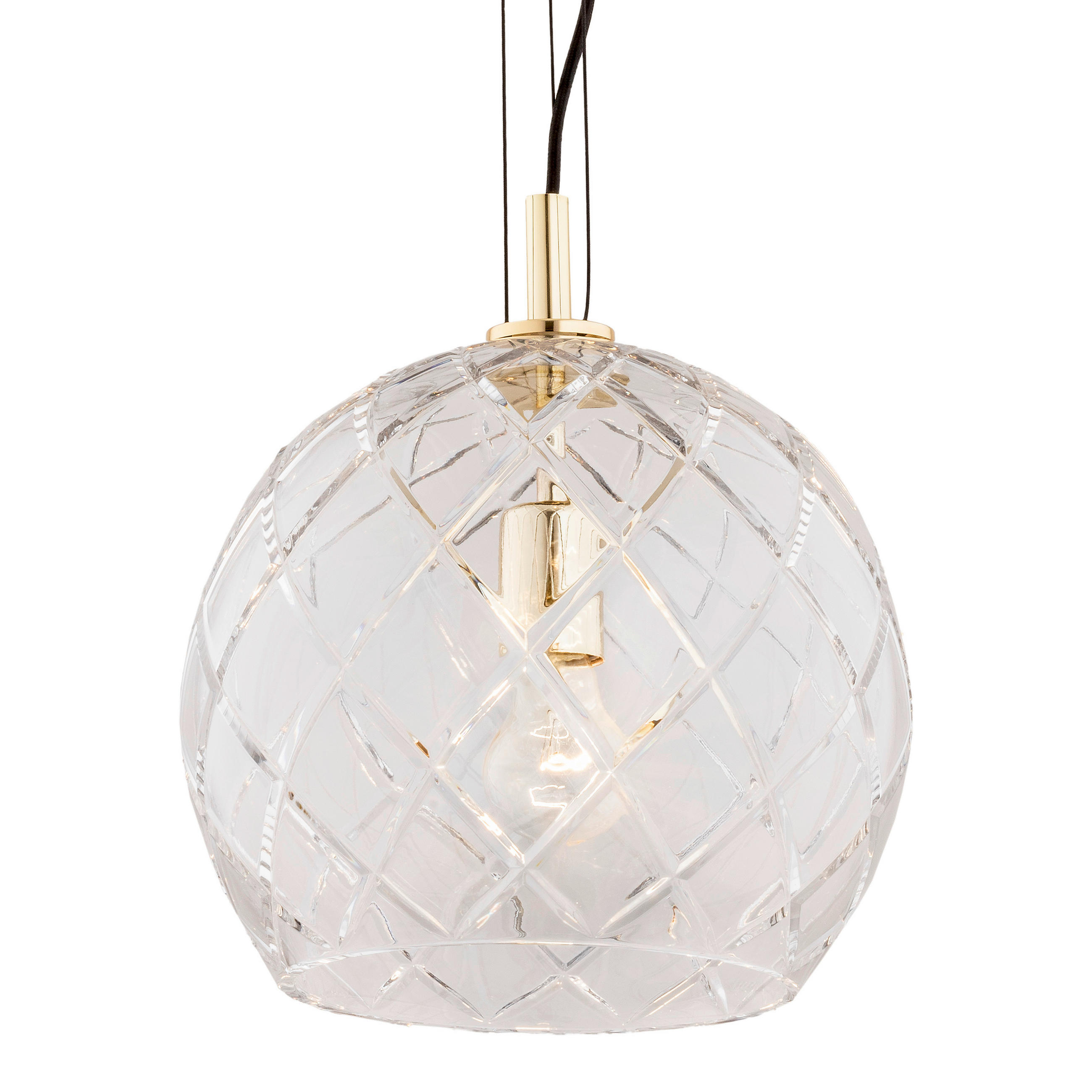 HÄNGELEUCHTE 30/179 cm  - Transparent/Messingfarben, KONVENTIONELL, Glas/Metall (30/179cm)