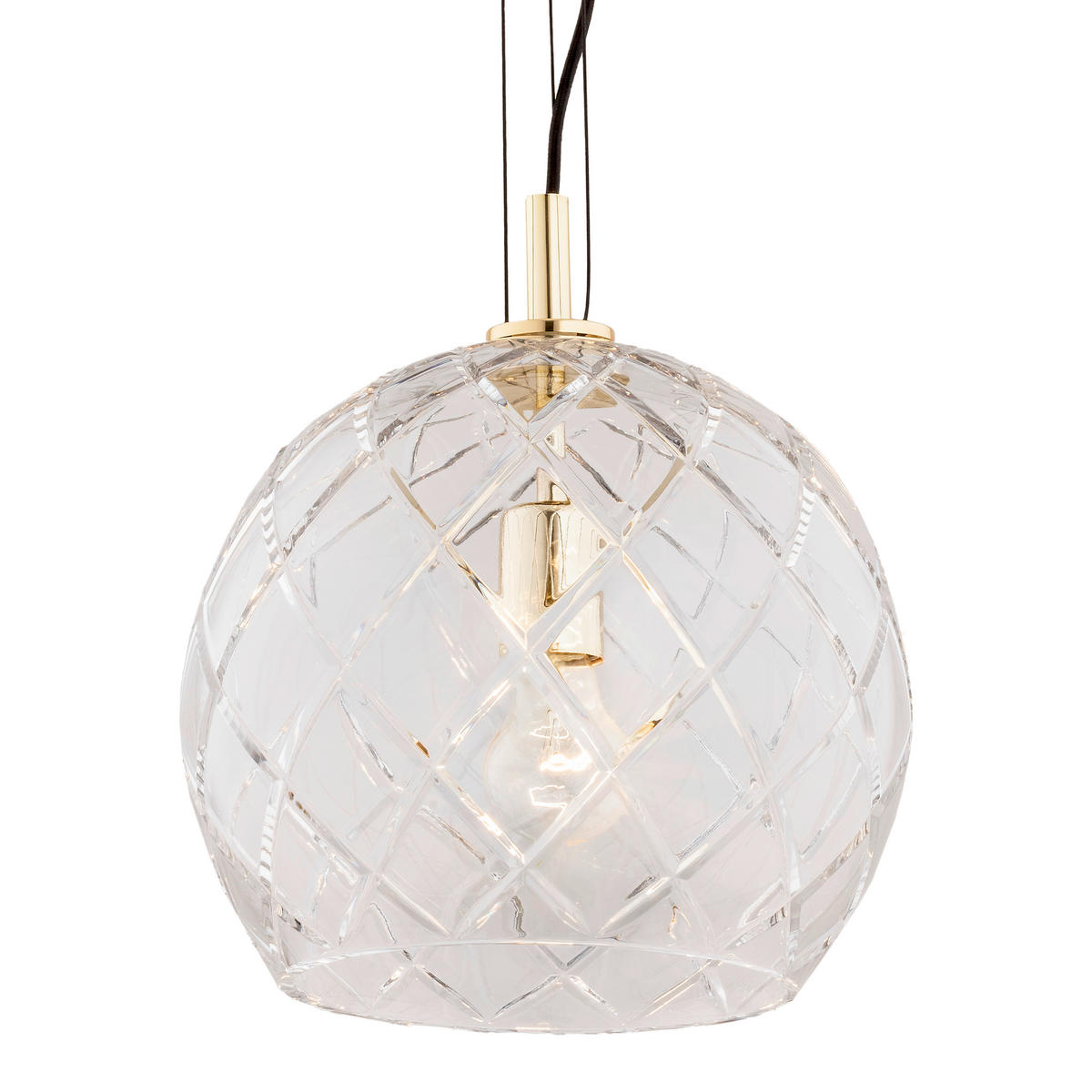 HÄNGELEUCHTE 30/179 cm  - Transparent/Messingfarben, KONVENTIONELL, Glas/Metall (30/179cm)