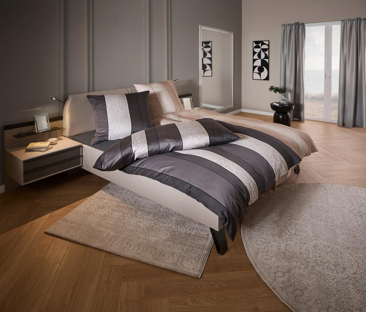 POVLEČENÍ, satén, béžová, 135/200 cm - béžová, textil (135/200cm) - Dieter Knoll