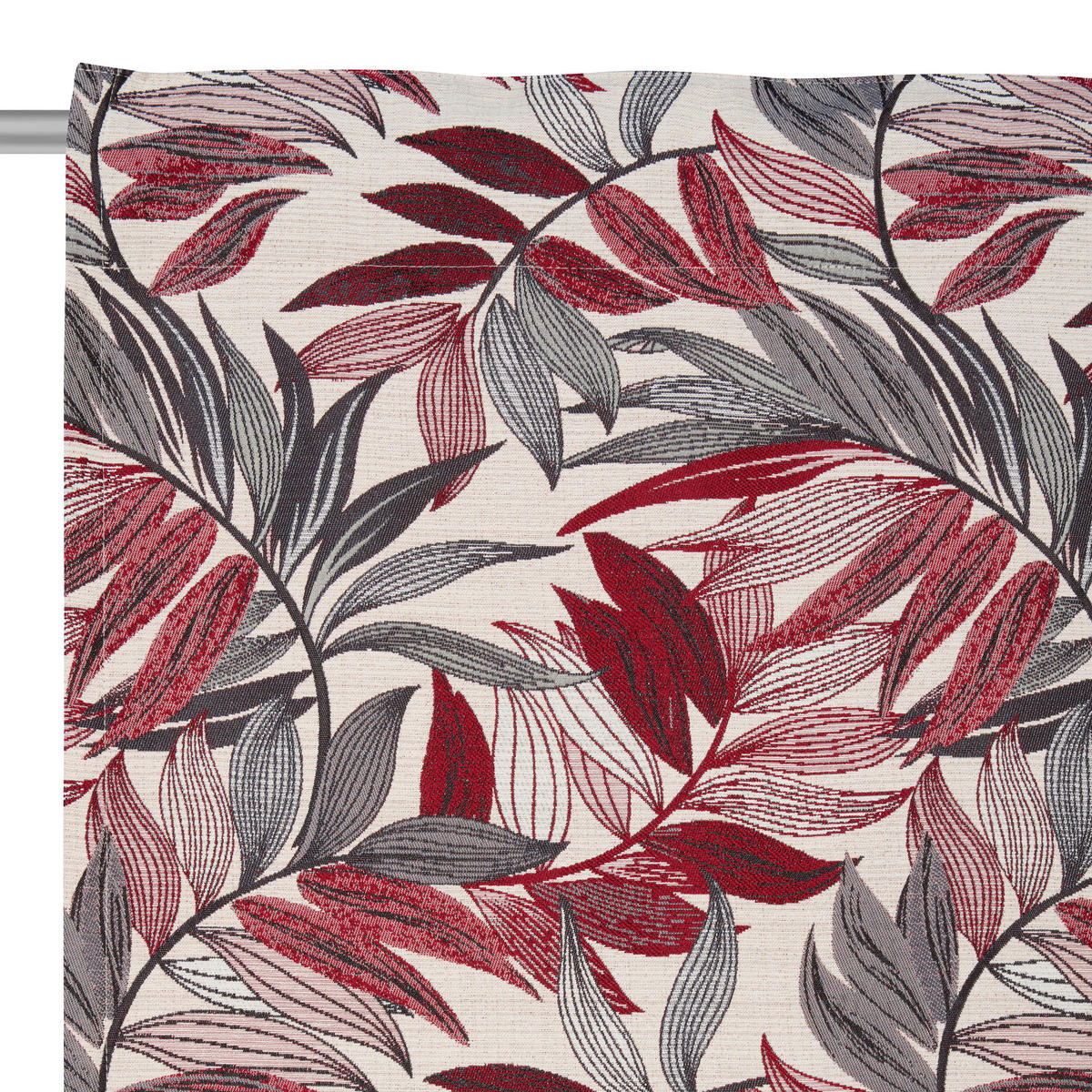 FERTIGVORHANG  blickdicht   135/245 cm  - Rot, Natur, Textil (135/245cm) - Esposa