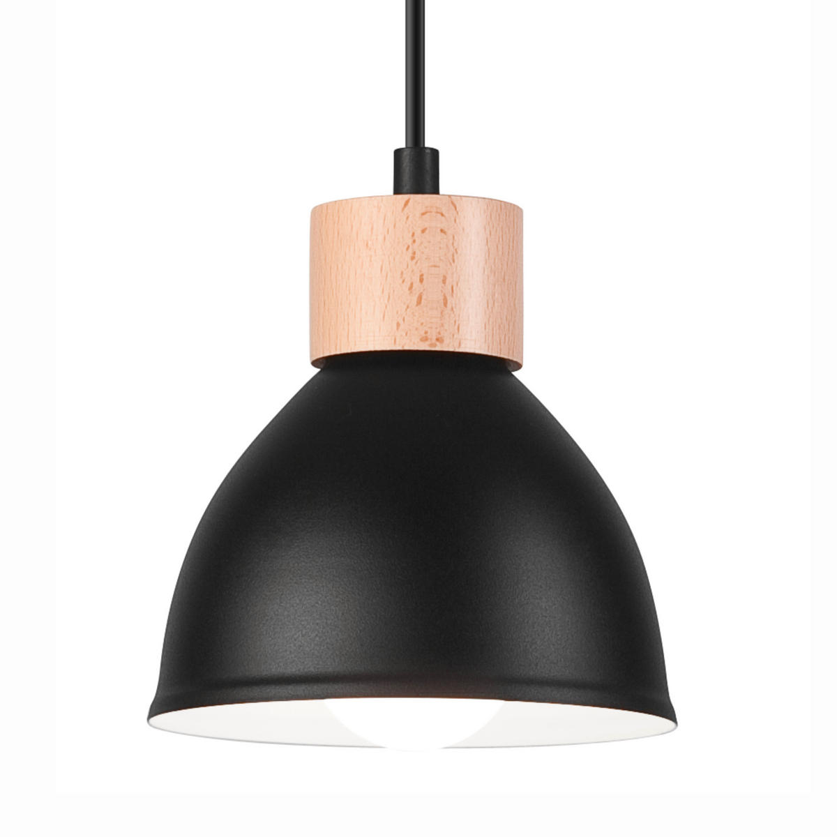 HÄNGELEUCHTE Nico 48/8/82 cm   - Schwarz Hochglanz, Basics, Metall (48/8/82cm)