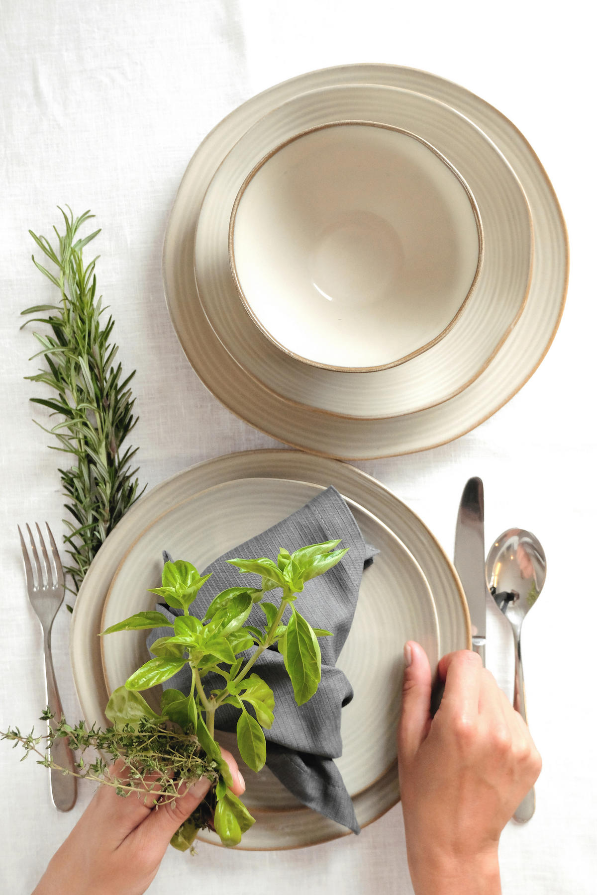 FRUKOSTSET Nottingham  - beige, Basics, keramik - Mäser