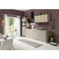KÜCHENLEERBLOCK 280 cm   in Eichefarben, Hellgrau  - Eichefarben/Hellgrau, Basics, Holzwerkstoff/Metall (280cm) - Impuls