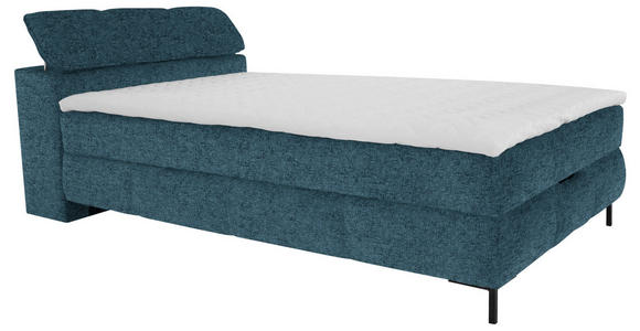 BOXBETT 120/200 cm in Petrol - Petrol/Schwarz, KONVENTIONELL, Holz/Holzwerkstoff (120/200cm) - Xora