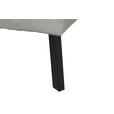 ECKSOFA in Chenille Alabasterfarben  205/280 cm  - Alabasterfarben/Schwarz, Design, Textil/Metall (205/280cm) - Xora