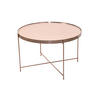 COUCHTISCH Spiegelglas 62,5/62,5/38 cm rund Roségold  - Roségold, Design, Glas/Metall (62,5/62,5/38cm) - MID.YOU