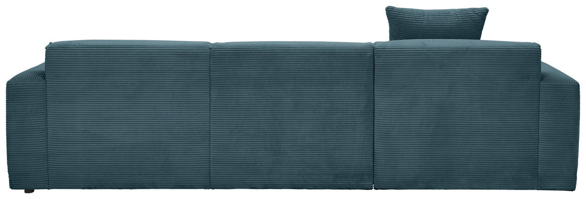 ECKSOFA Petrol Cord  - Petrol/Schwarz, Design, Kunststoff/Textil (196/303cm) - Livetastic