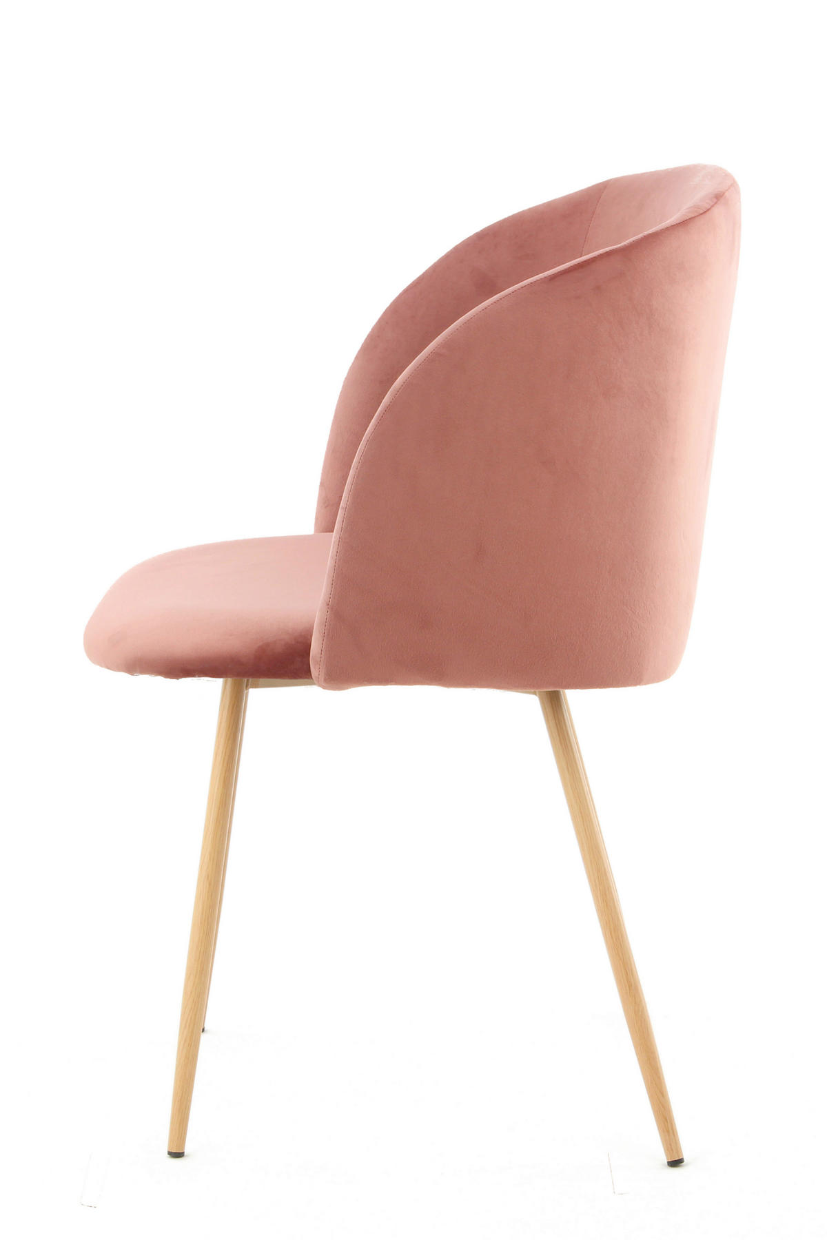 STUHL-SET 2 Stück  in Stahl  - Rosa, Design, Kunststoff/Metall (54/84/56cm) - Kayoom