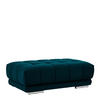 HOCKER Textil Petrol  - Chromfarben/Petrol, Design, Textil (126/42/76cm) - Beldomo Speed