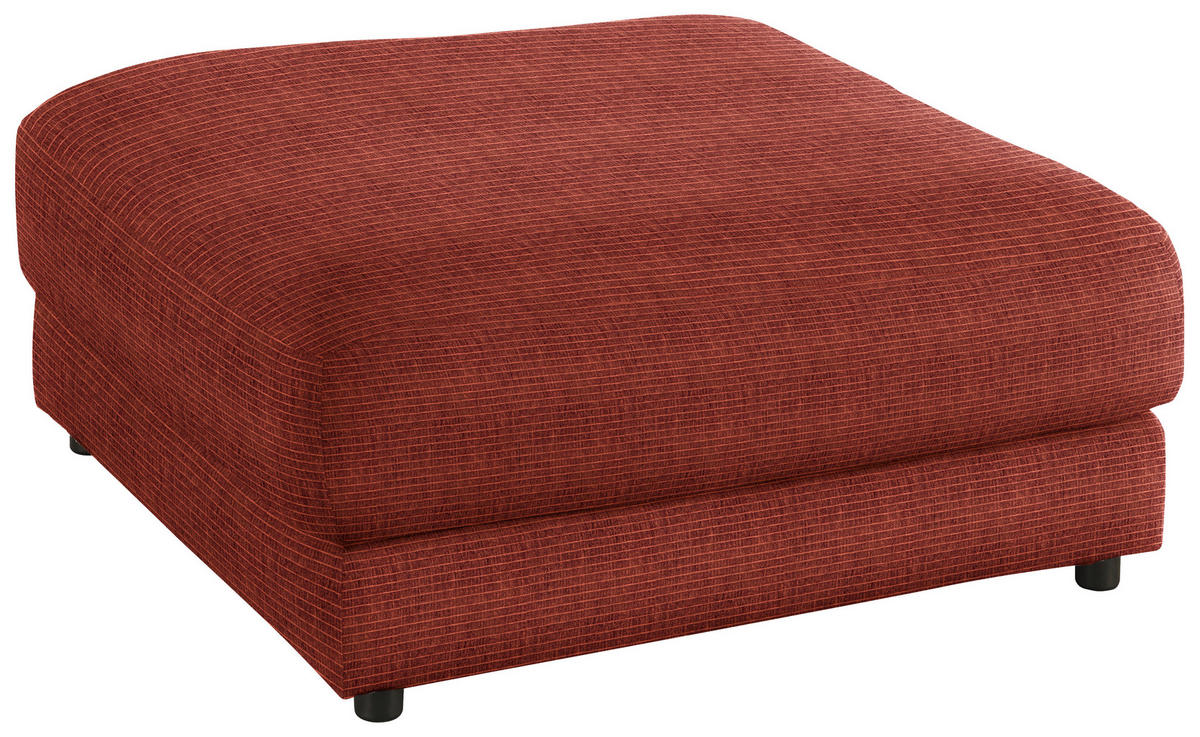 HOCKERTextil Rostfarben  - Rostfarben/Schwarz, Design, Kunststoff/Textil (100/86/100cm) - Lomoco