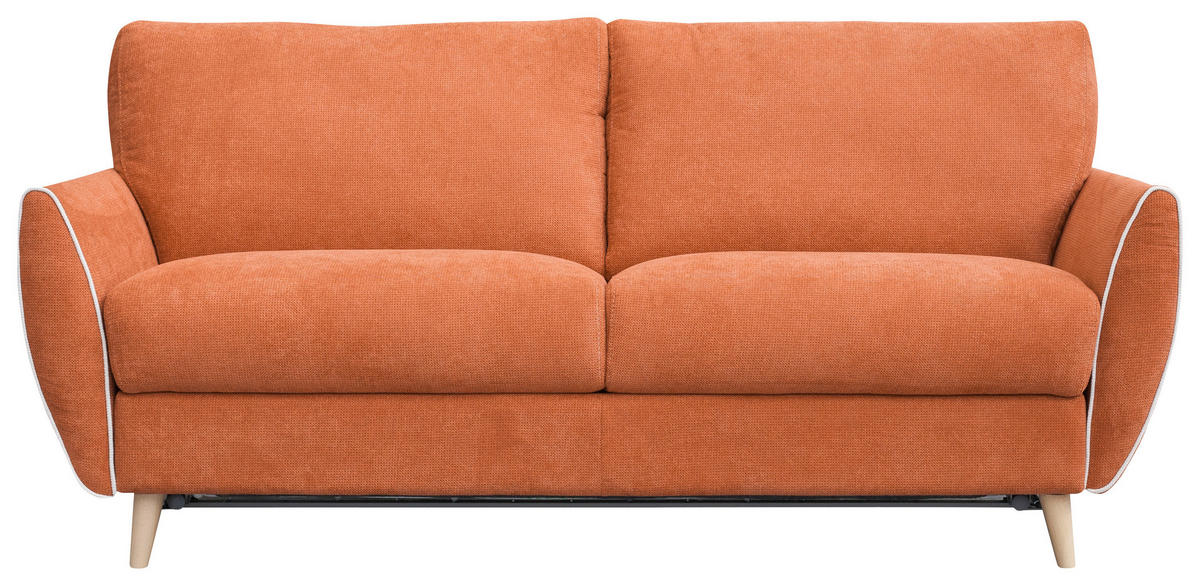 KANAPÉÁGY narancs  - barna/narancs, Modern, műanyag/textil (192/95/100cm) - Hom`in