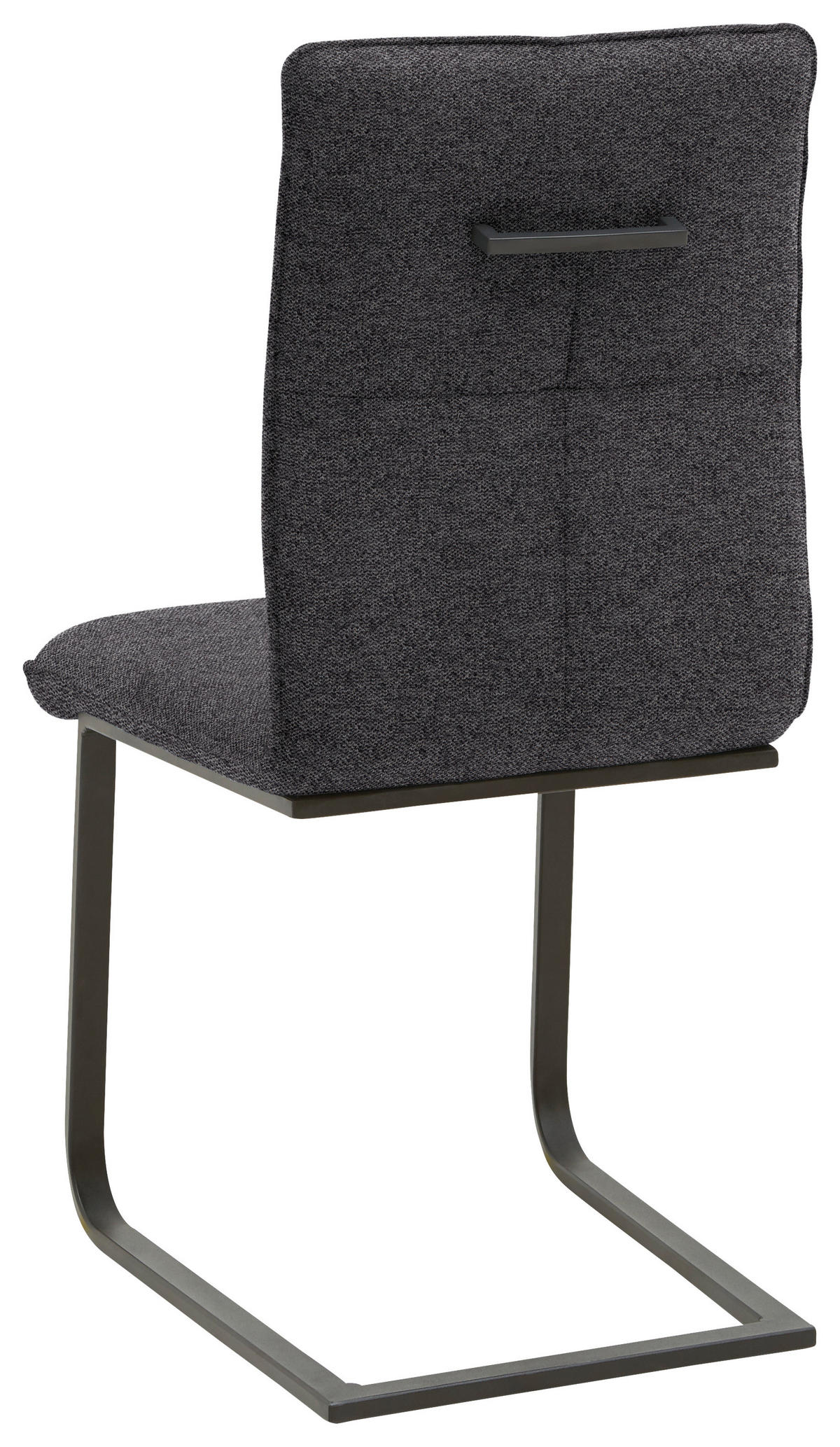 SCHWINGSTUHL  in Stahl Flachgewebe  - Anthrazit/Schwarz, Design, Textil/Metall (46/95/62cm) - Dieter Knoll