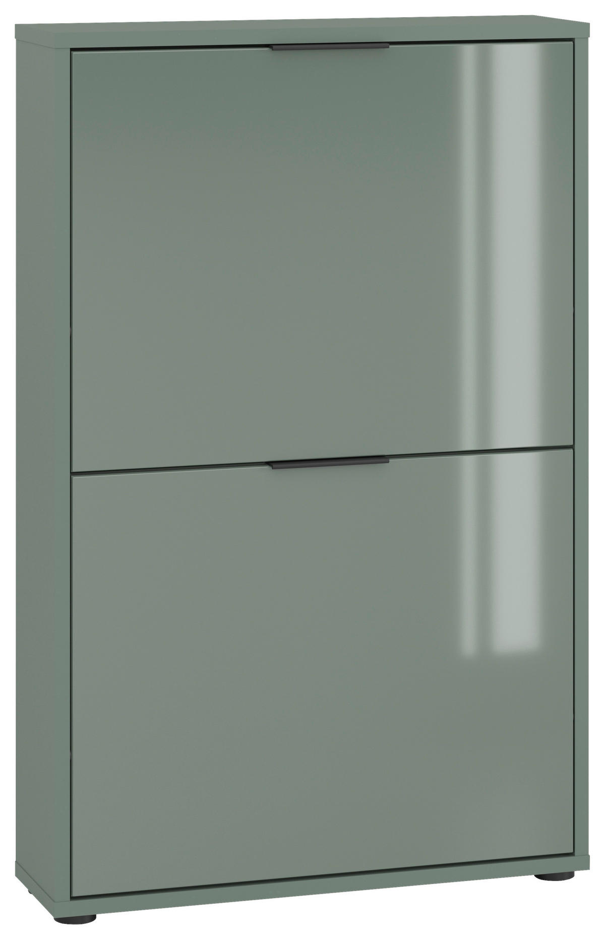 SCHUHKIPPER - Salbeigrün/Schwarz, MODERN, Glas/Holzwerkstoff (60/93/17cm) - Boxxx