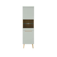 VITRINE in Grün, Eichefarben  - Eichefarben/Grün, Design, Holzwerkstoff (50/197/40cm) - MID.YOU
