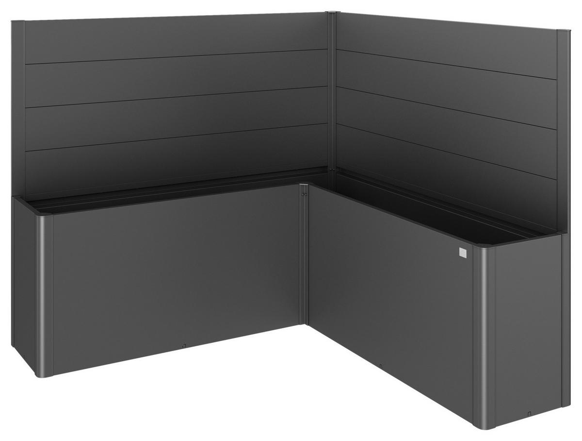 SICHTSCHUTZ ohne Hochbeet - Dunkelgrau, Basics, Metall (201/91/201cm) - Biohort