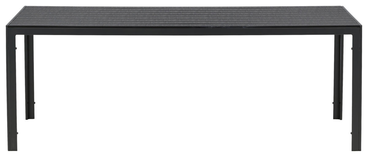 GARTENTISCH 205/90/73,5 cm Metall rechteckig  - Schwarz, KONVENTIONELL, Metall (205/90/73,5cm) - Gardenson