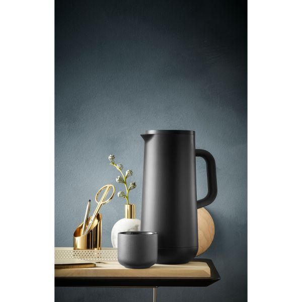 ISOLIERKANNE IMPULSE TEA 1 L  - Schwarz, Basics, Glas/Kunststoff (1,0l) - WMF