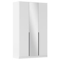 DREHTÜRENSCHRANK in Weiss  - Weiss/Grau, Modern, Holzwerkstoff/Metall (136/229/54cm) - Rauch Möbel
