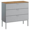 KOMMODE  in 80/80/42 cm  - Eichefarben/Alufarben, Trend, Holzwerkstoff/Kunststoff (80/80/42cm) - Stylife