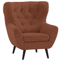 SESSEL in Webstoff Rostfarben  - Rostfarben/Anthrazit, Design, Holz/Textil (87/101/95cm) - Stylife