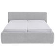 POLSTERBETT 240/200 cm,  in Hellgrau,  - Hellgrau, Design, Textil (240/200cm) - Xora