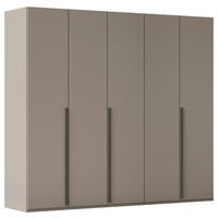 DREHTÜRENSCHRANK 251/223/60 cm 5-türig Fango  - Fango/Graphitfarben, Design, Holzwerkstoff/Metall (251/223/60cm) - home24
