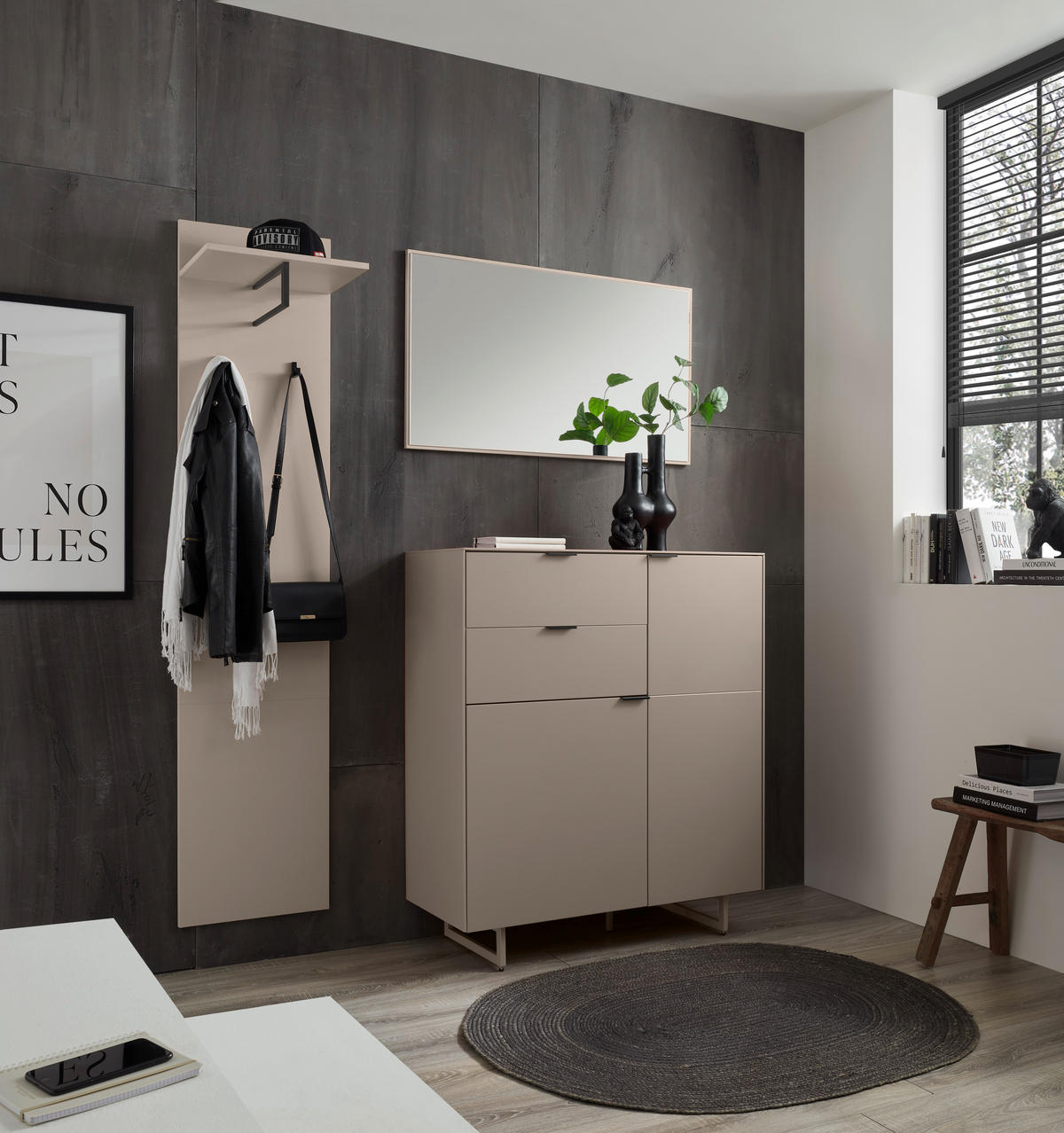 GARDEROBENPANEEL  in 40/180/30 cm  - Kaschmir, Design, Holzwerkstoff (40/180/30cm) - Voleo