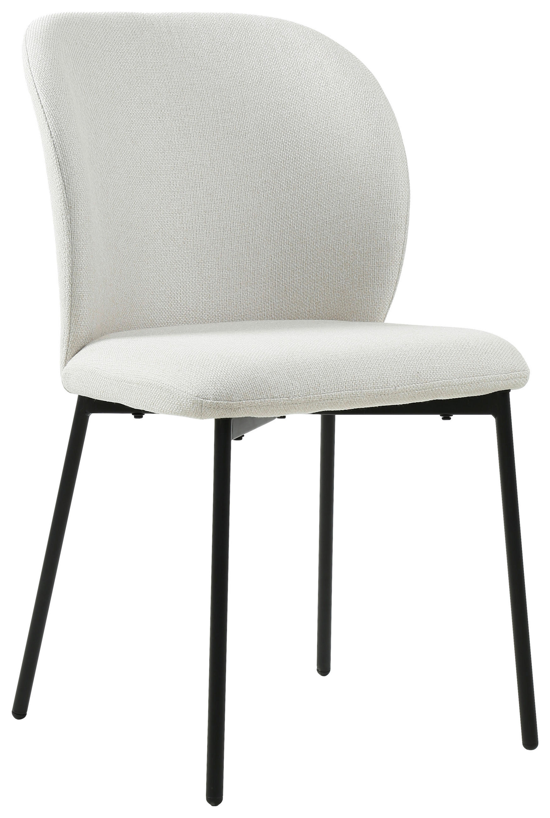 STUHL Leinenoptik Schwarz, Beige Pappel Sperrholz  - Beige/Schwarz, Design, Holz/Textil (49/84,5/58cm) - Carryhome