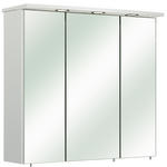 SPIEGELSCHRANK 75/72/20 cm  - Chromfarben/Weiß, KONVENTIONELL, Glas/Holzwerkstoff (75/72/20cm) - Xora