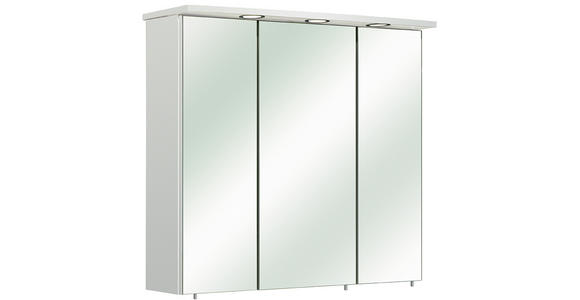 SPIEGELSCHRANK 75/72/20 cm - Chromfarben/Weiß, KONVENTIONELL, Glas/Holzwerkstoff (75/72/20cm) - Carryhome