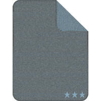 SCHMUSEDECKE Lelu  75/100 cm  - Anthrazit/Hellblau, Basics, Textil (75/100cm) - Ibena