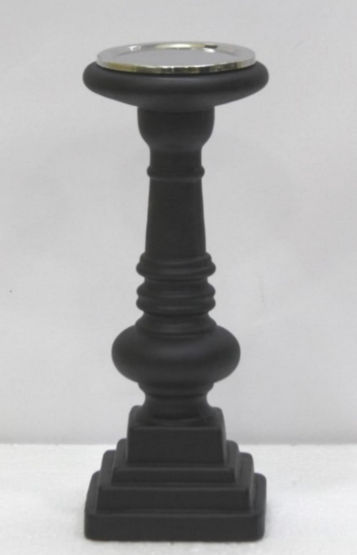 KERZENHALTER - Schwarz, Trend, Glas (15/15/30cm) - X-Mas