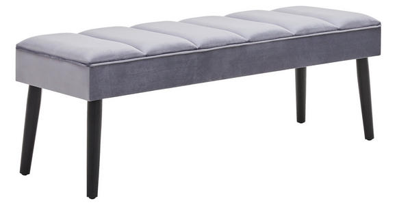 SITZBANK  in 120/43/40 cm  - Schwarz/Grau, LIFESTYLE, Holz/Textil (120/43/40cm) - Xora