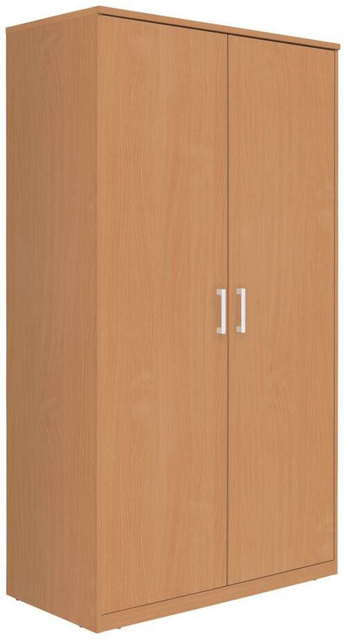 KLEIDERSCHRANK 106/194/54 cm 2-türig Buchefarben  - Silberfarben/Buchefarben, Basics, Holzwerkstoff/Kunststoff (106/194/54cm) - Xora
