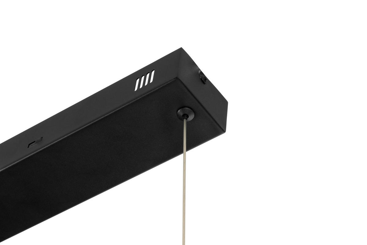 LED-HÄNGELEUCHTE Bracknell 120/22/120 cm   - Schwarz, Design, Kunststoff/Metall (120/22/120cm) - Novel
