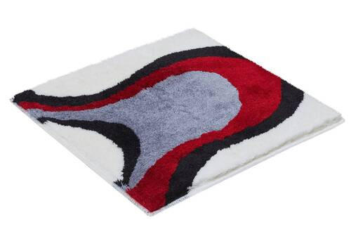 BIDET-VORLEGER Rot, Weiß 60/60 cm  - Rot/Weiß, Basics, Kunststoff/Textil (60/60cm) - Grund