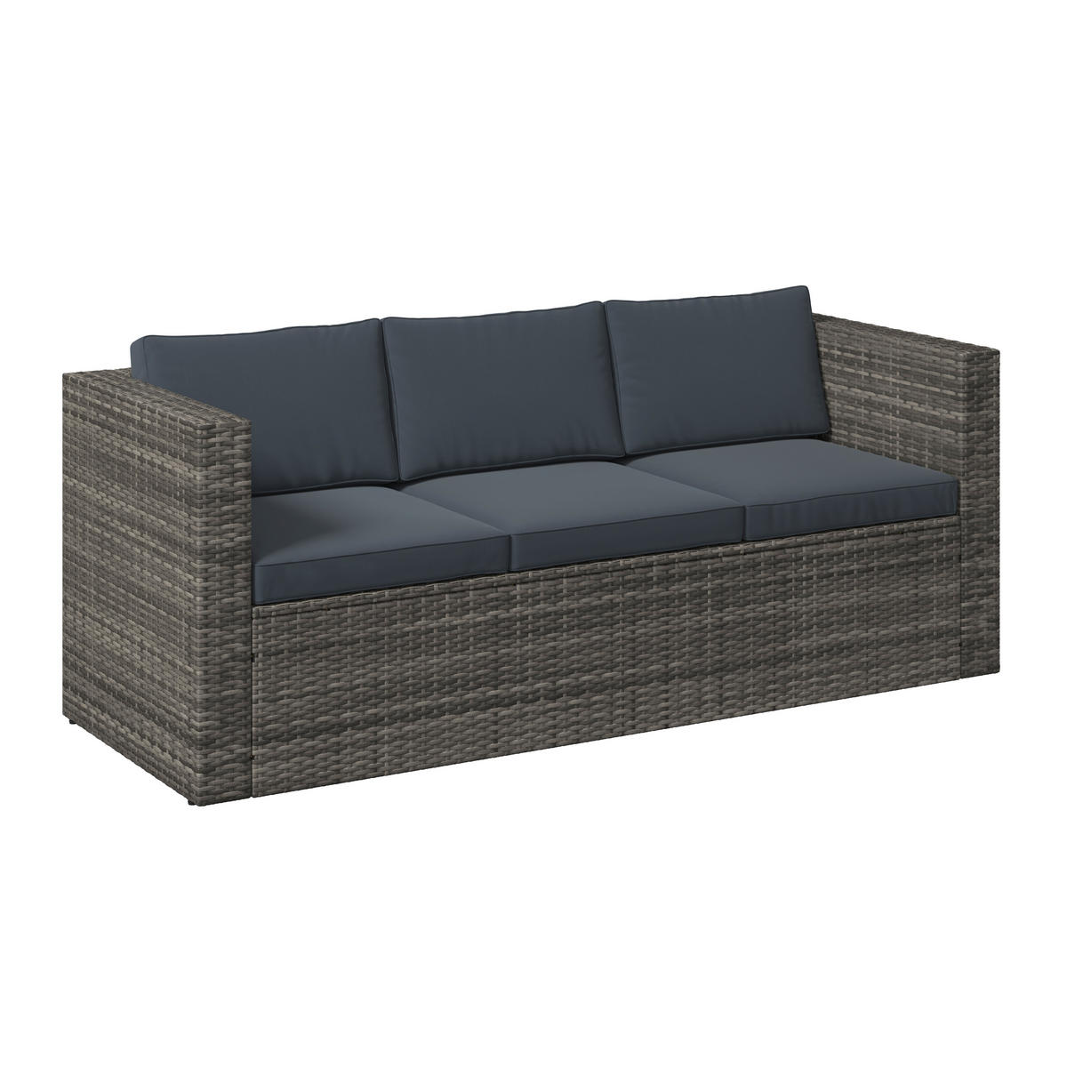 LOUNGEGARNITUR   140/48/68/80 cm Eisen  - Blaugrau/Grau, MODERN, Metall (140/48/68/80cm) - Ambia Garden