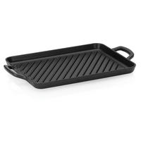GRILLPLATTE - Schwarz, KONVENTIONELL, Metall (35/25/2cm) - Kela