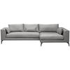 ECKSOFA in Flachgewebe Grau  313/172 cm  - Schwarz/Grau, Design, Textil/Metall (313/172cm) - Livetastic