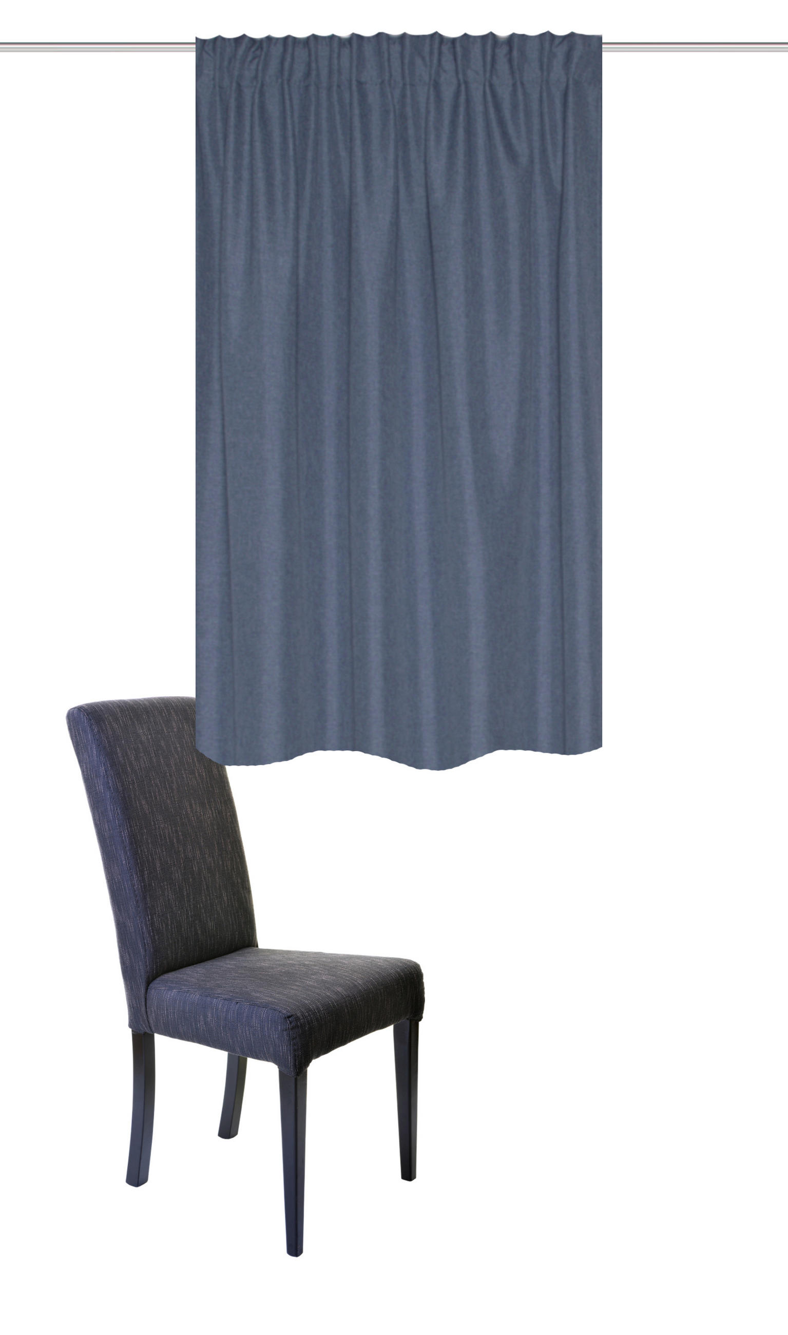 WÄRMESCHUTZVORHANG 135/145 cm - Blau, Basics (135/145cm) - Schmidt W. Gmbh
