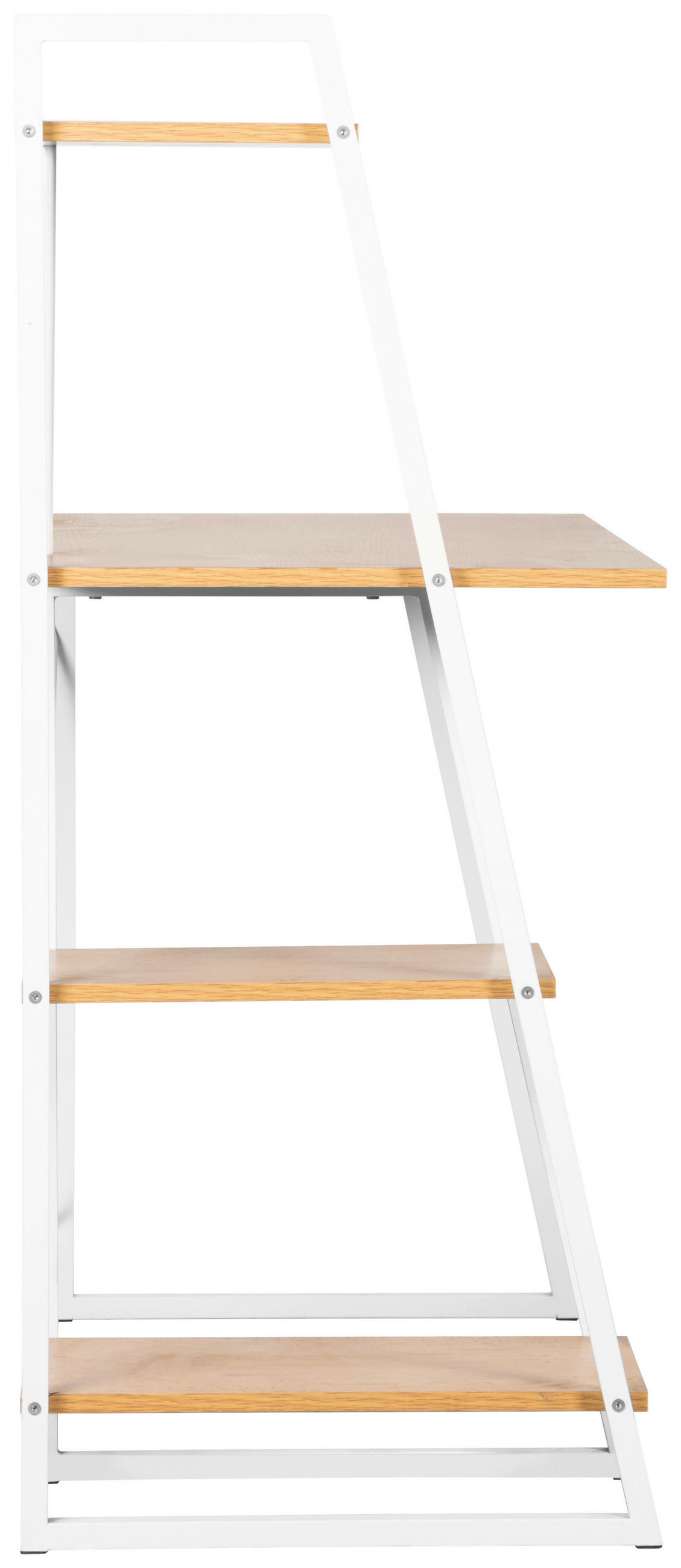 SCHREIBTISCH  in Weiß, Eichefarben  - Eichefarben/Weiß, MODERN, Holzwerkstoff/Metall (102/117/50cm) - MID.YOU