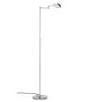 LESELEUCHTE 25/146 cm   - Silberfarben/Weiß, KONVENTIONELL, Kunststoff/Metall (25/146cm) - Novel