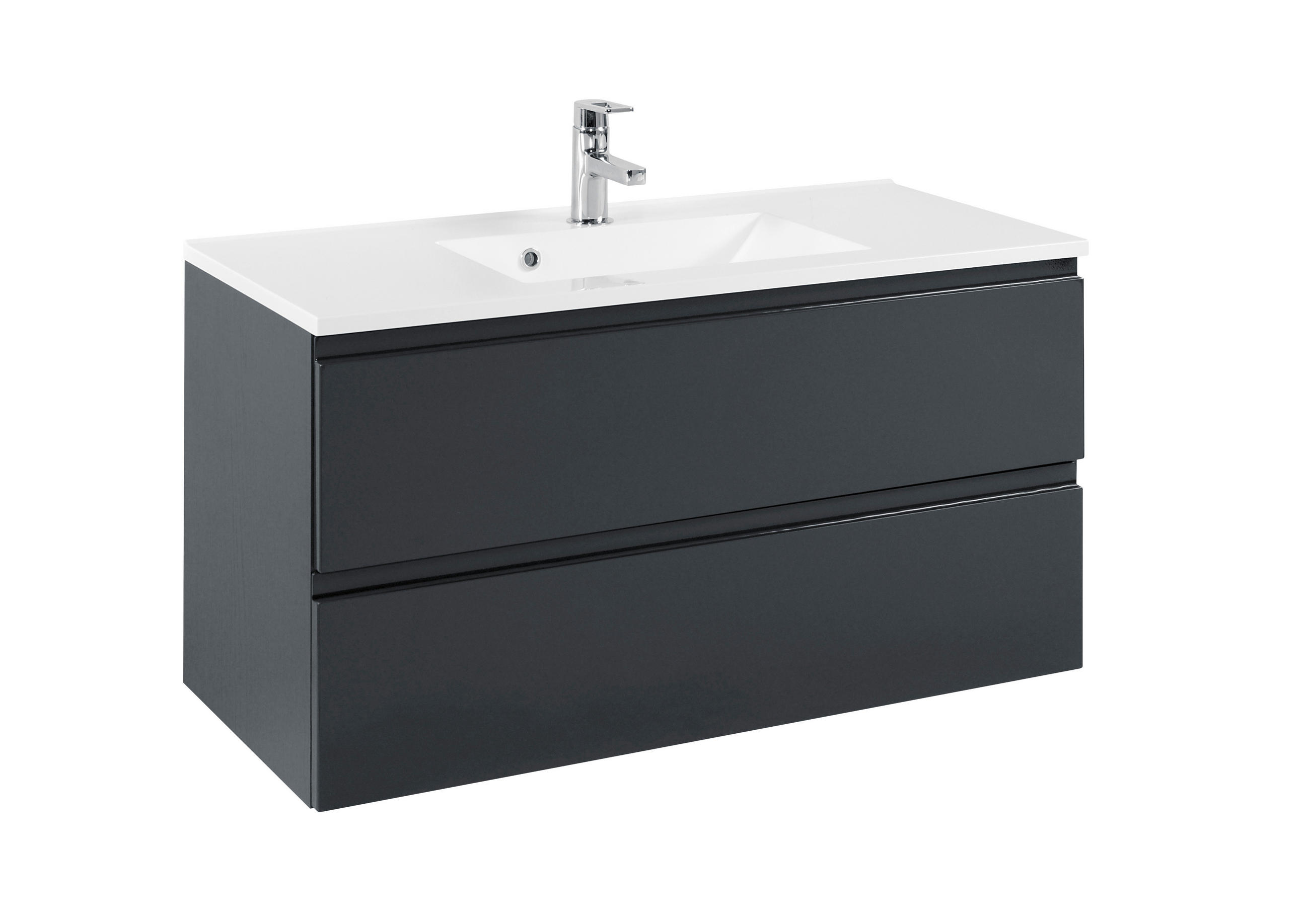 Held SKŘÍŇKA S UMYVADLEM, barvy grafitu, šedá, 100 cm