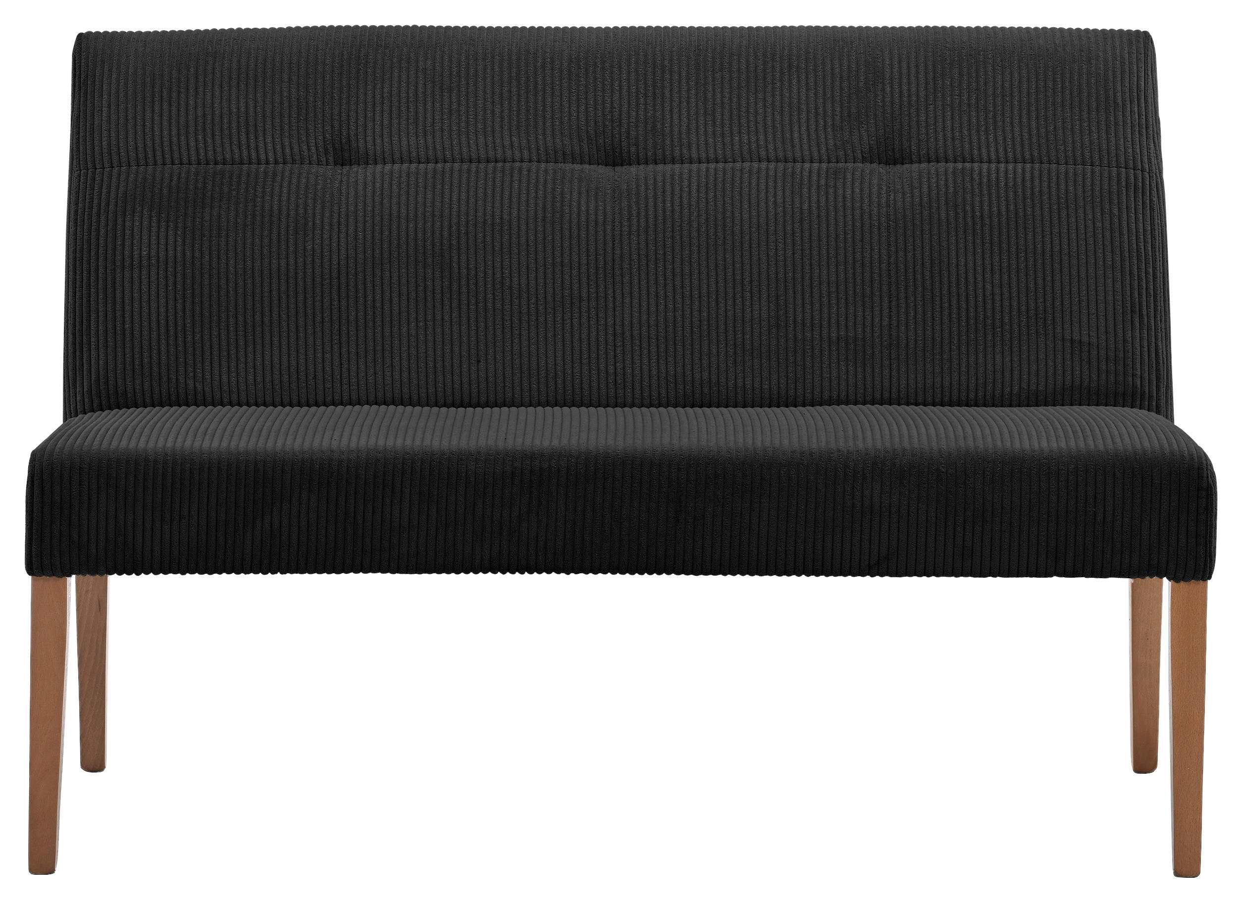 SITZBANK 140/92/66 cm Cord Buchefarben, Schwarz Buche massiv  - Buchefarben/Schwarz, KONVENTIONELL, Holz/Textil (140/92/66cm) - home24