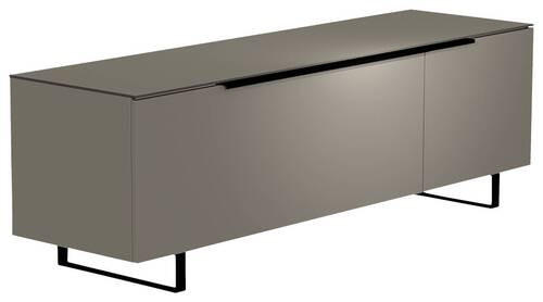 LOWBOARD Grau, Schwarz 160/51/45 cm - Schwarz/Grau, Design, Glas/Holzwerkstoff (160/51/45cm) - Moderano