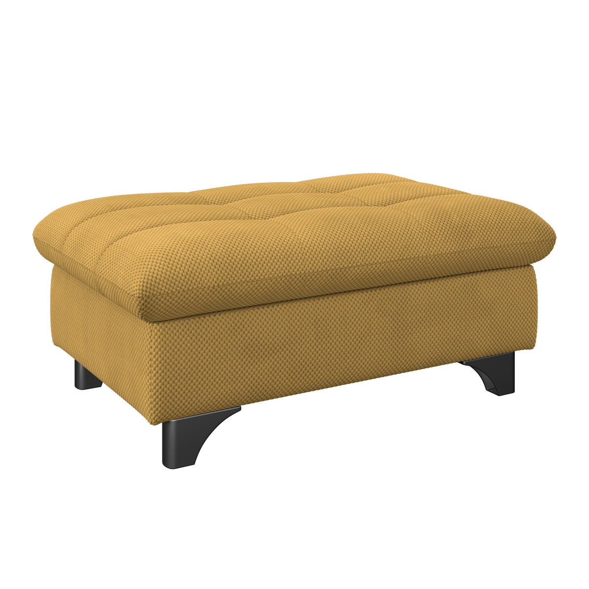 HOCKER Chenille Senfgelb  - Chromfarben/Senfgelb, KONVENTIONELL, Textil/Metall (108/46/108cm) - Livetastic
