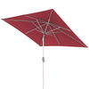 SONNENSCHIRM 240x240 cm Rot  - Silberfarben/Rot, KONVENTIONELL, Textil/Metall (240/240cm) - Doppler