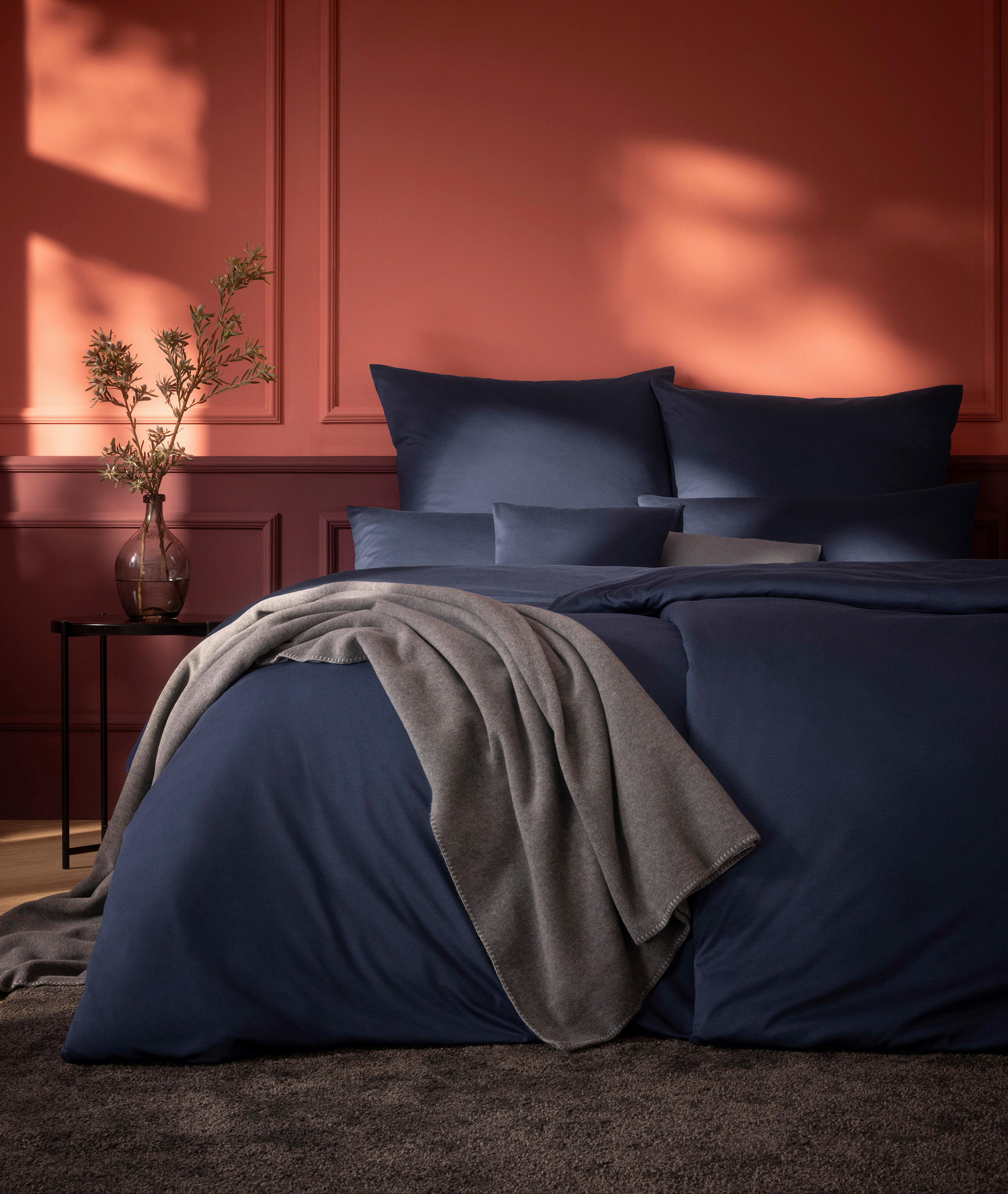 BETTWÄSCHE Atelier Interlock-Jersey 155/200 cm  - Blau, Design, Textil (155/200cm) - Estella